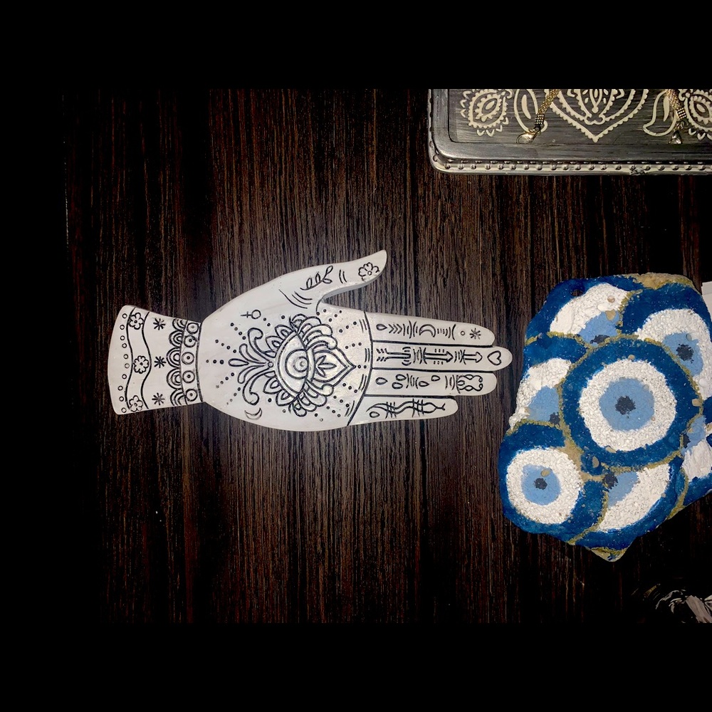 Hand incense holder w/ incense stick. - Picture 4 of 5